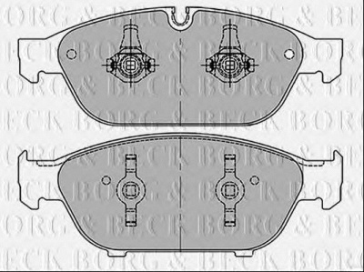 BORG & BECK bbp2405 -  Комплект тормозных колодок, дисковый тормоз